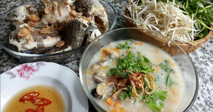 Cháo cá lóc rau đắng mềm ngon, đậm đà vị quê nhà
