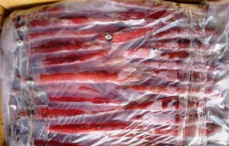 Mực trứng trước khi cấp đông