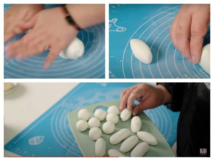 Nhồi bột để làm bánh ngào