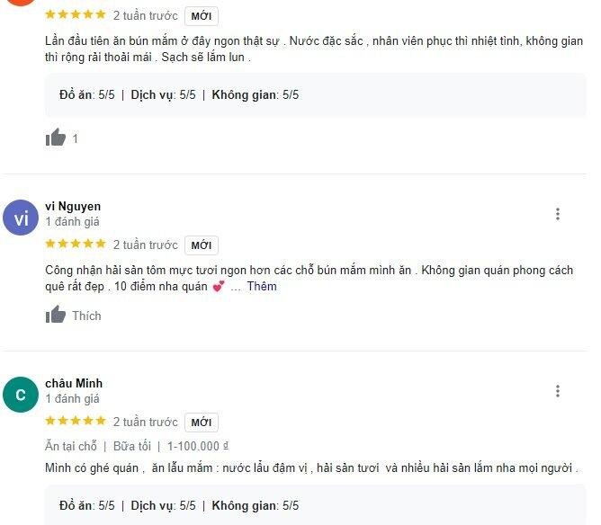 Quán được khách hàng đánh giá cao về dịch vụ