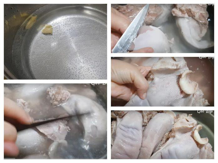 Sơ chế lưỡi heo sạch sẽ