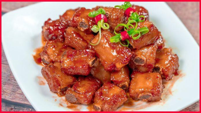 Sườn được sơ chế trước khi chế biến