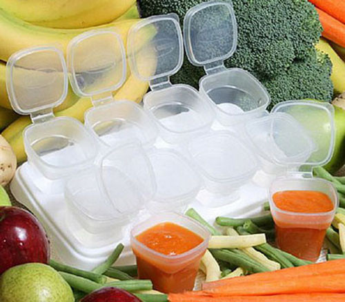 Khay nhựa chia phần đông lạnh thức ăn dặm hiệu quả cho bé