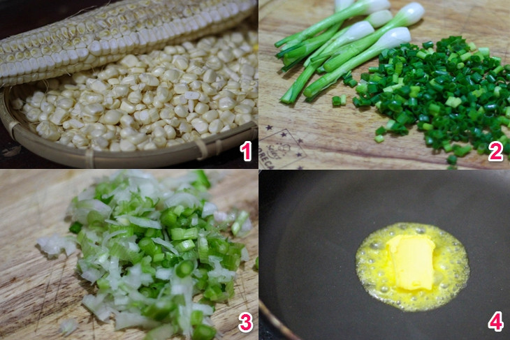Sơ chế nguyên liệu bắp xào