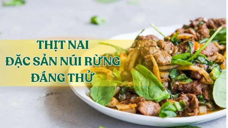 Thịt nai - đặc sản núi rừng đáng thử
