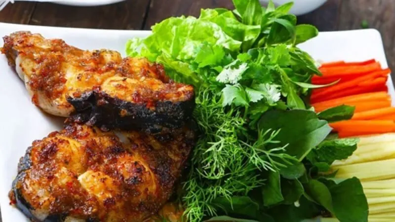 Cá lăng nướng riềng mẻ