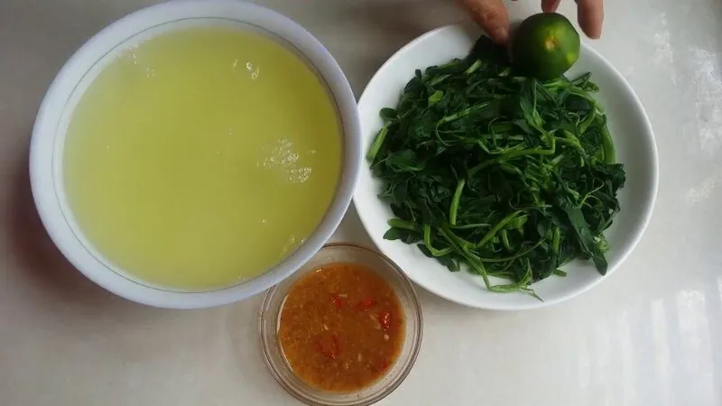 Cách pha tương bần chấm rau muống, rau củ luộc