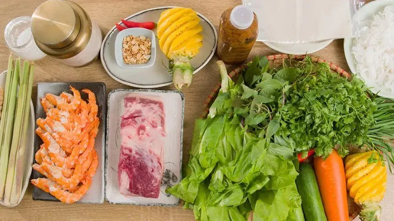 Nguyên liệu làm nem cuốn