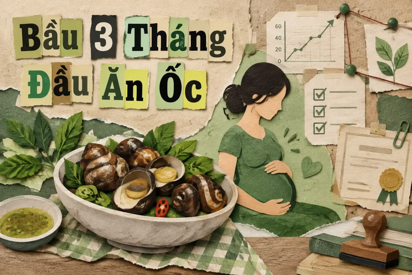 Bầu 3 tháng đầu ăn ốc được không