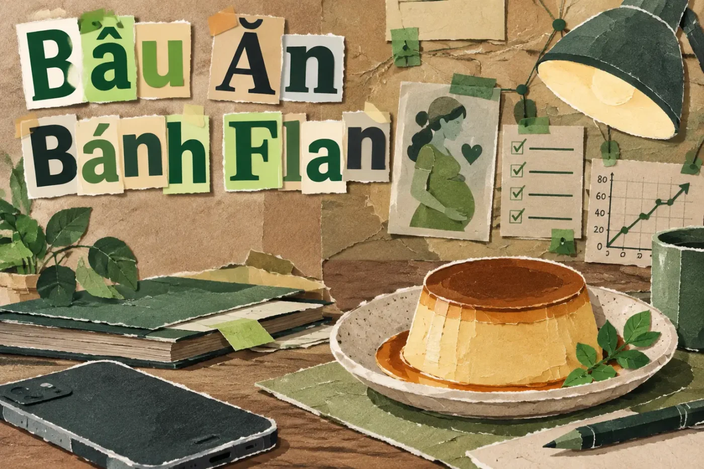 Bầu ăn bánh flan được không