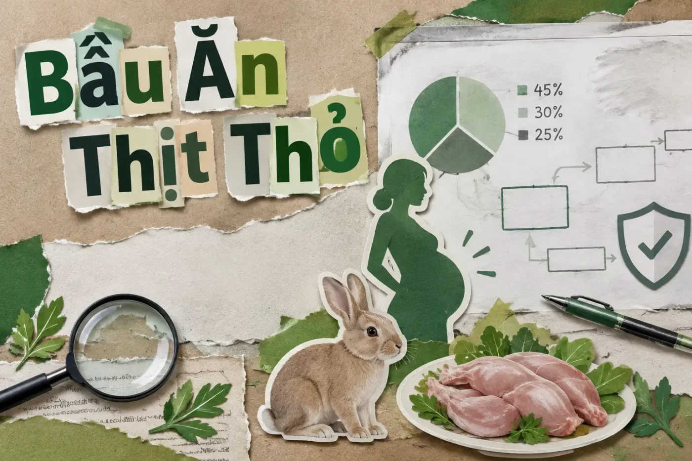 Bầu ăn thịt thỏ được không