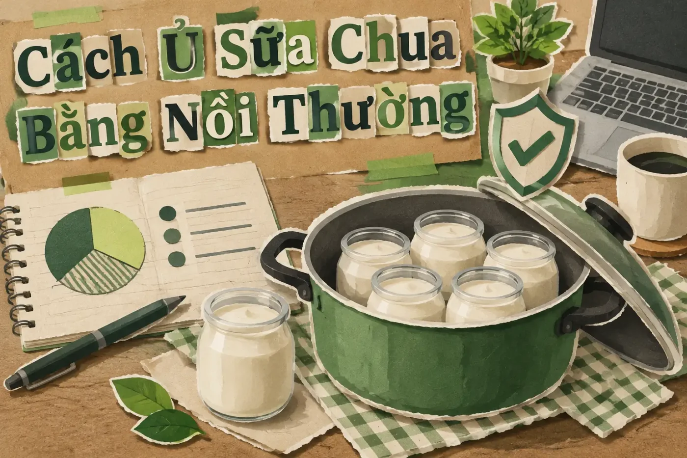 Cách ủ sữa chua bằng nồi thường đơn giản mà hiệu quả